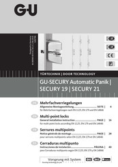 G-U GU-SECURY Automatic Panik SECURY 21 Notice De Montage
