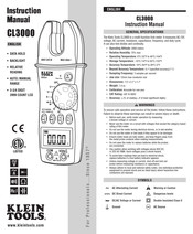 Klein Tools CL3000 Manuel D'instructions
