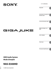 Sony GIGA JUKE NAS-E300HD Mode D'emploi