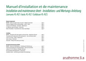 prudhomme PL-PLT Manuel D'installation Et De Maintenance