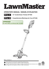 LawnMaster GT1454 Manuel D'utilisation