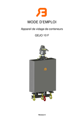 Bakker Hydraulic Products GEJO 10 F Mode D'emploi