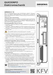 Siegenia KFV GENIUS 2.1 B Guide Rapide