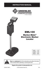 Greenlee Marker-Mate EML100 Manuel D'instructions