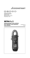 Gossen MetraWatt METRAclip 72 Mode D'emploi