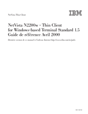 IBM NetVista N2200w Guide De Référence