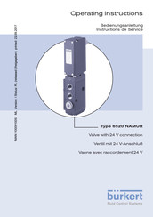 Burkert 6520 NAMUR Instructions De Service