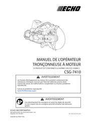 Echo CSG-7410 Manuel De L'opérateur
