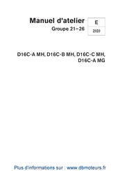 DB Motor D16C-C MH Manuel D'atelier