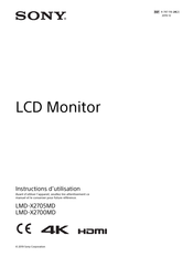 Sony LMD-X2705MD Instructions D'utilisation