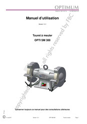 Optium OPTI SM 300 Manuel D'utilisation