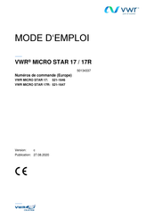 VWR MICRO STAR 17R Mode D'emploi