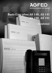 AGFEO Basic-Line plus Serie Manuel D'installation