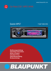 Blaupunkt Seattle MP57 Mode D'emploi