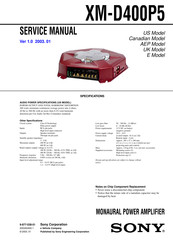 Sony XM-D400P5 Instructions De Service