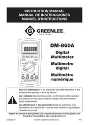 Textron Greenlee DM-860A Manuel D'instructions