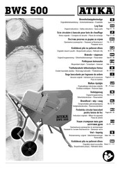 ATIKA BWS 500 Notice Originale - Consignes De Sécurité - Pièces De Rechange