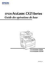 Epson AcuLaser CX21N Guide Des Operations De Base