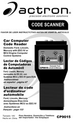 Actron CODESCANNER CP9015 Instructions