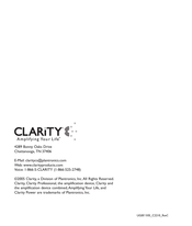 Clarity Professional C2210 Guide D'utilisation