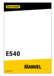 Easy-Laser E540 Manuel