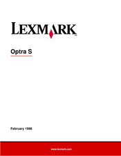 Lexmark Optra S Mode D'emploi