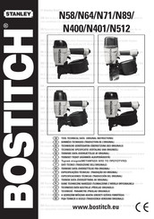 Stanley BOSTITCH N71 Données Techniques