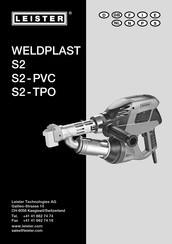 Leister WELDPLAST S2-PVC Instructions D'utilisation