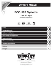 Tripp-Lite ECO550UPS Manuel Du Propriétaire