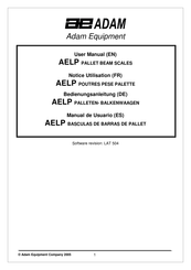 Adam Equipment AELP Notice Utilisation