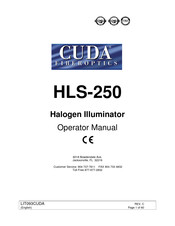 Cuda Fiberoptics HLS-250 Manuel D'utilisation