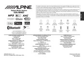 Alpine iXA-W407 Guide De Référence Rapide