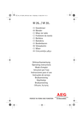 Electrolux AEG M 30 Serie Mode D'emploi