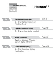 HumanTechnik Introson 2.4 Mode D'emploi