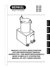 Berkel BF+25F Mode D'emploi Et D'entretien