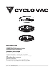 Cyclo Vac Tradition DL Serie Manuel D'instructions