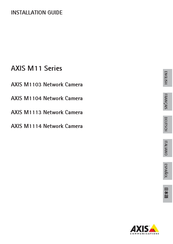 Axis M1103 Guide D'installation