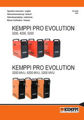 Kemppi PRO EVOLUTION 3200 MVU Manuel D'utilisation