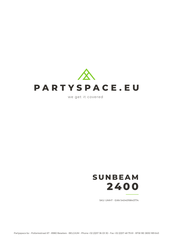 Partyspace SUNBEAM 2400 Mode D'emploi