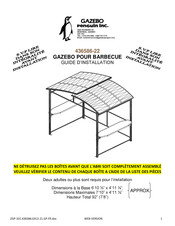 Gazebo Penguin 436586-22 Guide D'installation