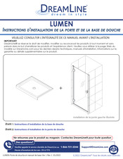 DreamLine LUMEN Instructions D'installation